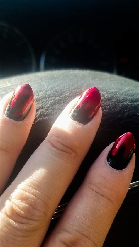 My attemp at nail blood nails lol. : r/Nails