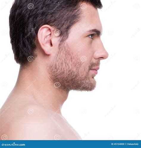 Portrait De Profil De Jeune Homme Beau Photo stock - Image du profil ...