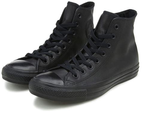 Galleon - Converse Chuck Taylor All Star Leather High Top Shoe, Black ...