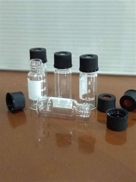 promo sample vial  ml clear isi  pcs botol vial  srew cap open