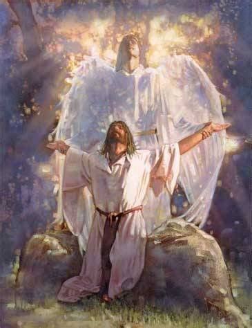 "And there appeared an angel to him from heaven, strengthening him ...