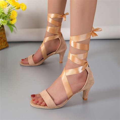GERsome High Heels Sandals for Women Strappy Gladiator Sexy Round Toe ...