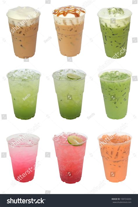 iced drinks collection stock photo  shutterstock