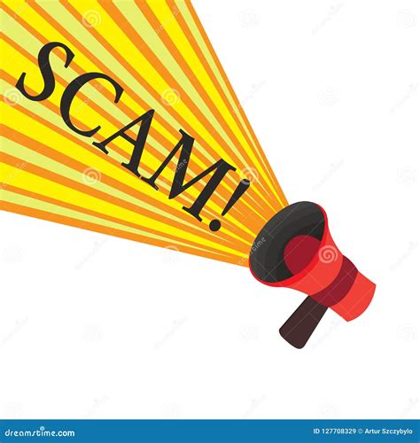 Handwriting Text Writing Scam. Concept Meaning Dishonest Scheme Fraud