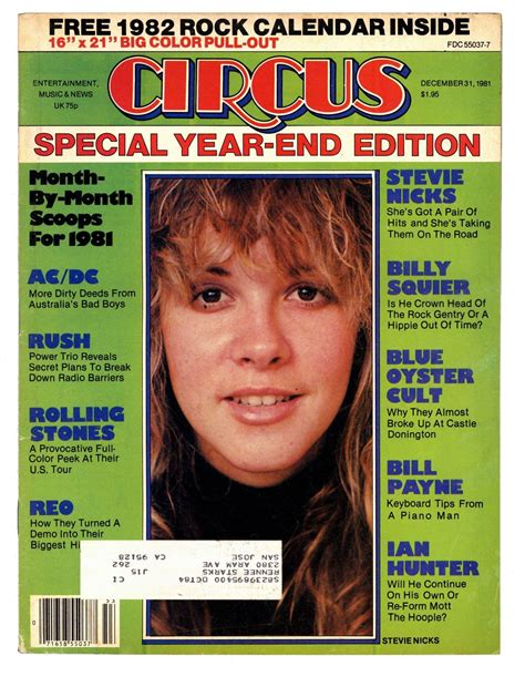 Circus Magazine December 1981 AC/DC Rush Stevie Nicks Rolling Stones