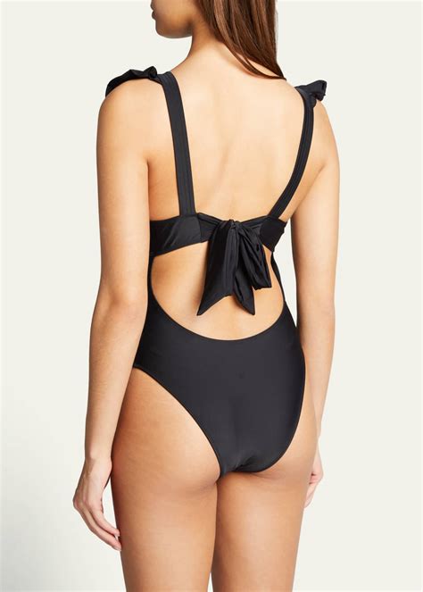 Ramy Brook Nicola Ruffle One-Piece Swimsuit - Bergdorf Goodman