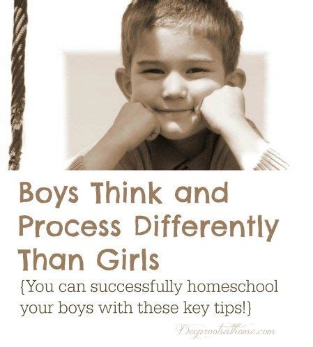 Boys Think and Process Differently Than Girls Homeschool Help ...