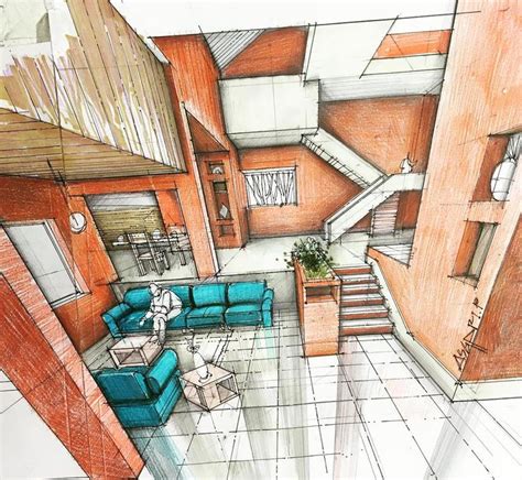 #architecturestudent | Interior design sketches, Interior design ...