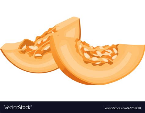 Pumpkin slice cartoon Royalty Free Vector Image