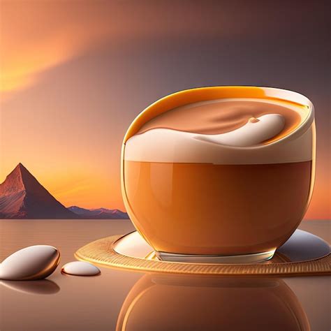 Premium AI Image | Espresso crema closeup