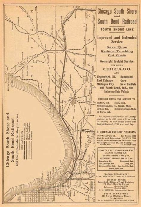 Chicago South Shore and South Bend Railroad Map