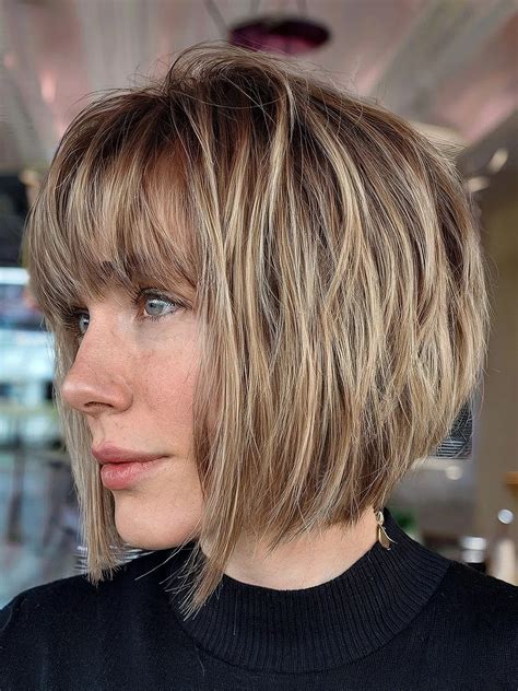Layered Bobs With Bangs For Black Women