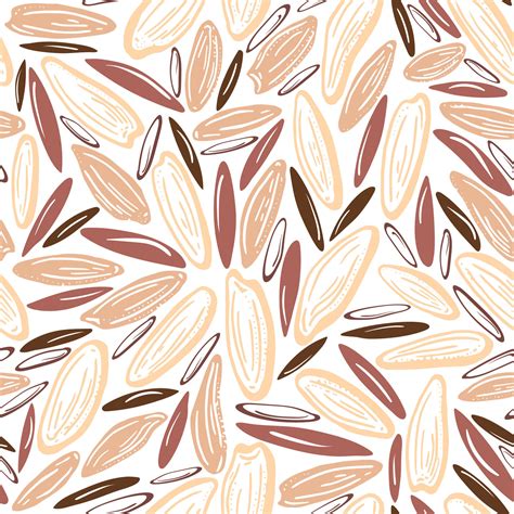 rice seamless pattern vector brown black grain  vector art