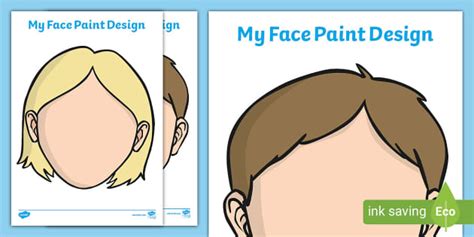 Blank Face Painting Template (teacher made) - Twinkl
