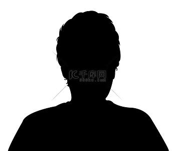 一个黑色的人头的剪影，矢量高清摄影大图-千库网