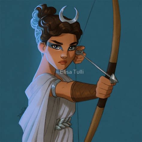 "Artemis" by Elisa Tulli | Redbubble Percy Jackson Fan Art, Percy ...