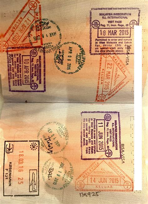 Sharing with you visa stamps on the first 15 pages of my old passport