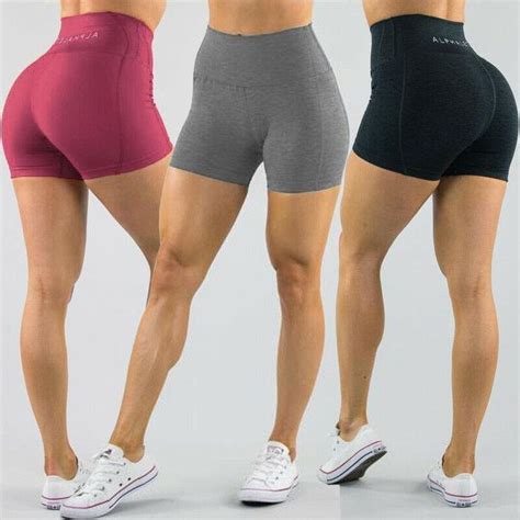 2020 Newest Women Yoga Shorts Push Up Fitness Short Legging High Waist ...