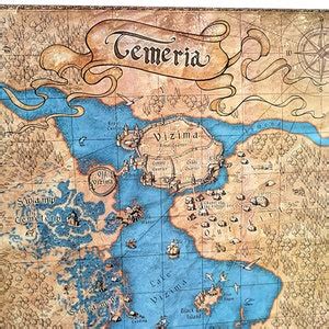 The Witcher Temeria Color Map Scroll, the Northern Kingdoms Map ...