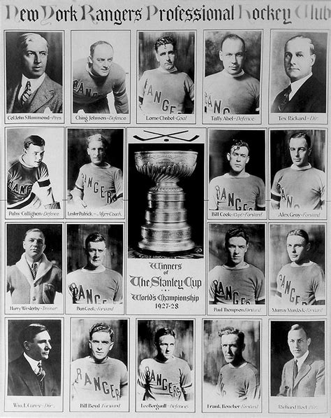 New York Rangers - Stanley Cup Champions - 1928 | HockeyGods