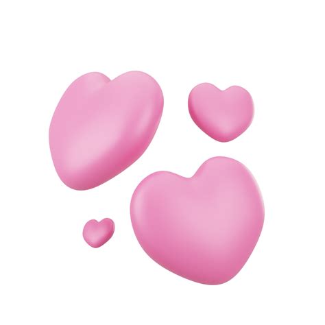 3d pink love illustration icon object 19979230 PNG