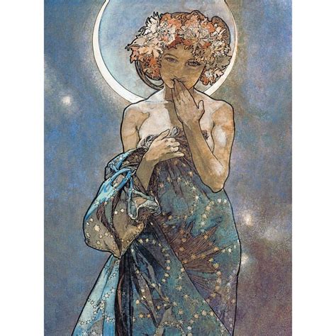 Papier peint photo Mucha - La Lune | wall-art.fr
