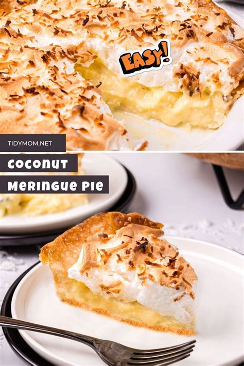 Coconut Meringue Pie Made Easy - No Fail Meringue - TidyMom®