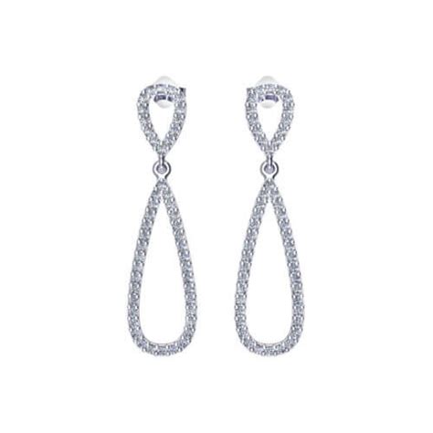 Swinging Teardrop Diamond Earrings - Jewelry Designs