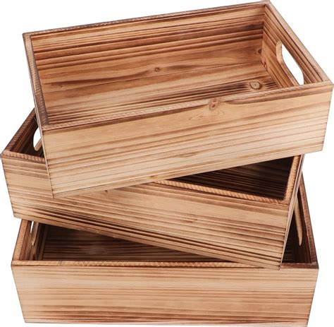 wood crates  displayrustic crate storage decorative boxes set