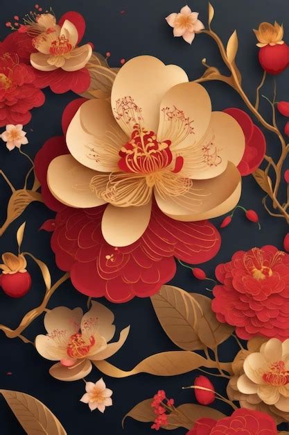Premium AI Image | CNY background pattern