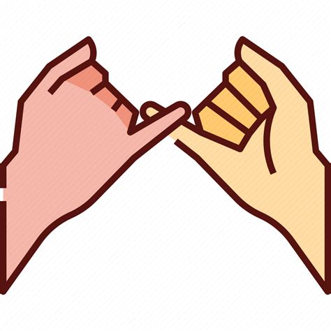 Promise, pinky promise, hand, gesture, swear, hand in hand, sign icon ...