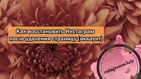 Как восстановить Инстаграм после удаления страницу (аккаунт) - YouTube