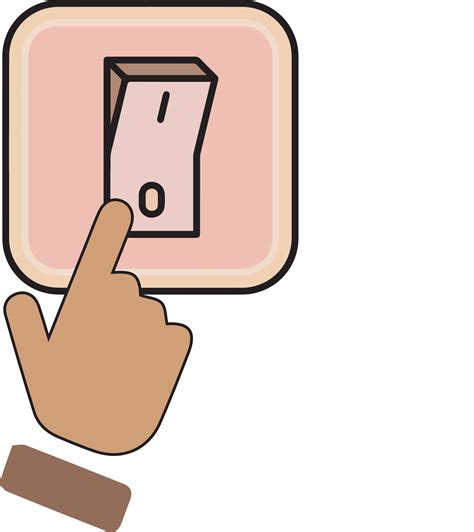 hand switch on off 20958399 Vector Art at Vecteezy