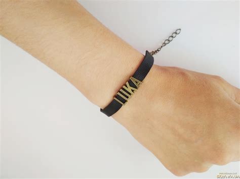 Buy Кожаный браслет с именем Name | Skrami.com