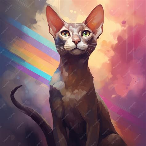 Premium Vector | Oriental shorthair kitten cat