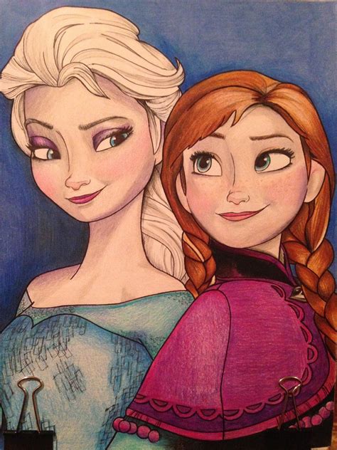 Эльза и Анна для срисовки (Много фото!) - drawpics.ru