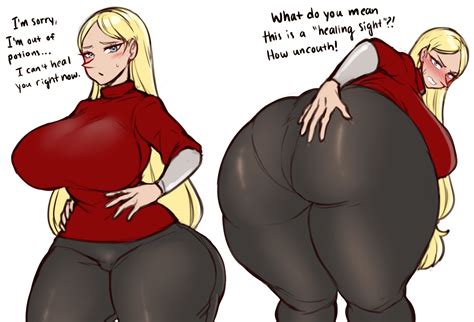 Rule 34 - 1girls ass big ass big breasts big butt blonde hair blue eyes