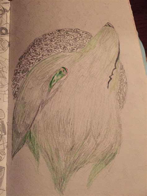 Creepy Wolf Drawing