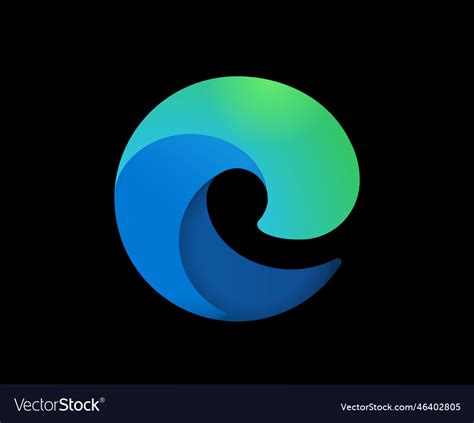 Microsoft edge browser brand logo symbol design Vector Image
