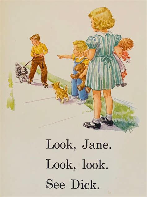 Jane Dick Sally Spot and Puff From Dick and Jane Books Poster - Etsy