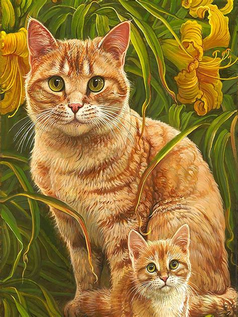 Amazon.com: Rovepic 5D Diamond Painting Kits Animal Cat Round Full ...