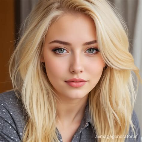 Adorable Blonde Girl Embracing Joy and Beauty | AI Image Generator