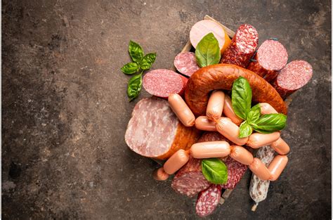 Set of different types of sausages | Holiday Stock Photos ~ Creative Market