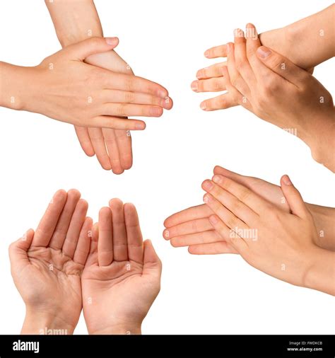 Set of human hands Stock Photo - Alamy