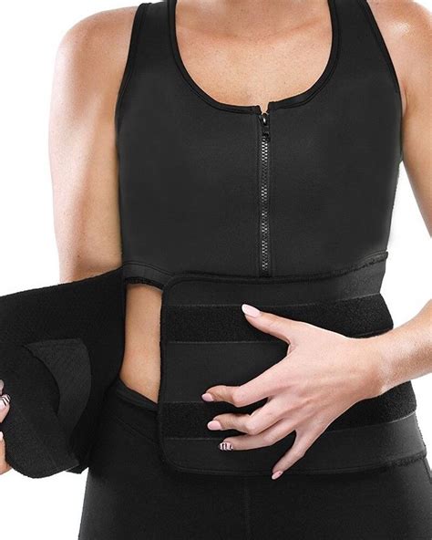 Неопрена жилет с эффектом сауны Body Shaper пояс для похудения тренер ...