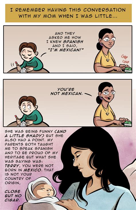 I’m Latino. I’m Hispanic. And they’re different, so I drew a comic to