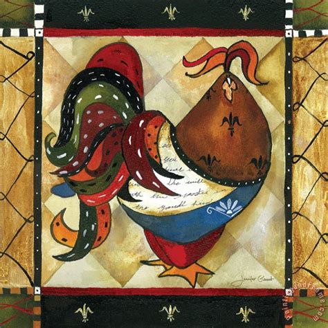 Jennifer Garant Tuscan Rooster I painting - Tuscan Rooster I print for sale