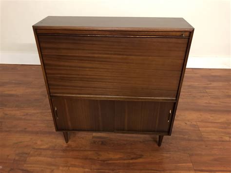 SOLD - Vintage 2-Piece Corner Bar Cabinet - Modern to Vintage