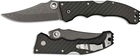 Cold Steel Night Force 63NF Knife Damascus and G10 Carbon Fiber EDC HTR ...