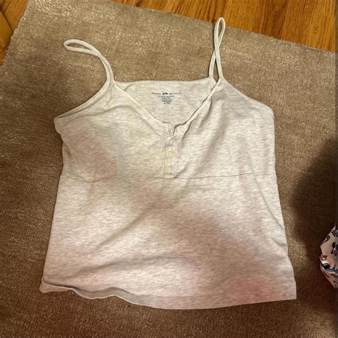 brandy melville grey tiffany tank top depop